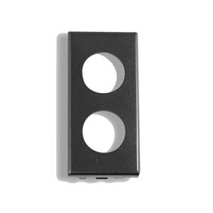 FRONTALINO 2 FORI TICINO AXOLUTE NERO